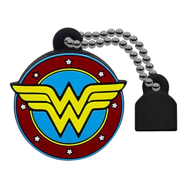 Emtec DC Comics USB 2.0 Collectors 32GB Wonder Woman Flash Drive, Black ECMMD32GDCC03 - main